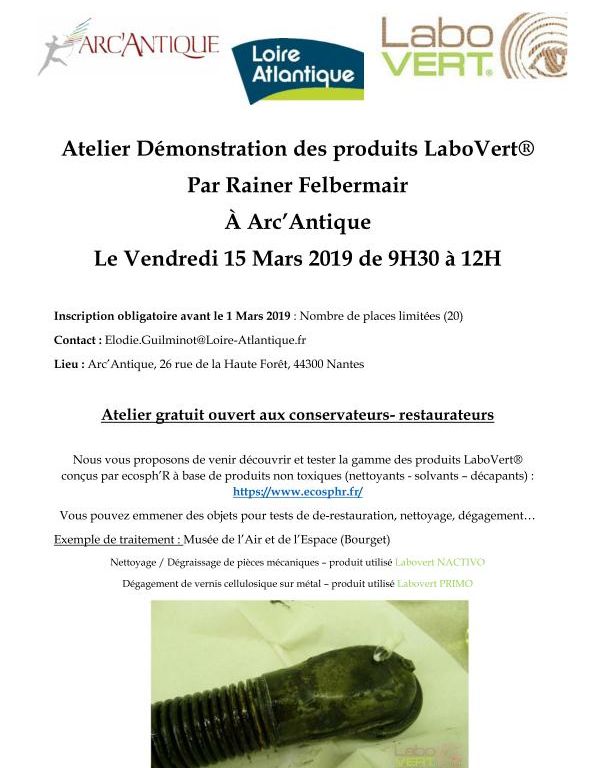 Thumbnail of the "Pr&eacute;sentation LaboVERT &agrave; ARC’ANTIQUE (Nantes)" article